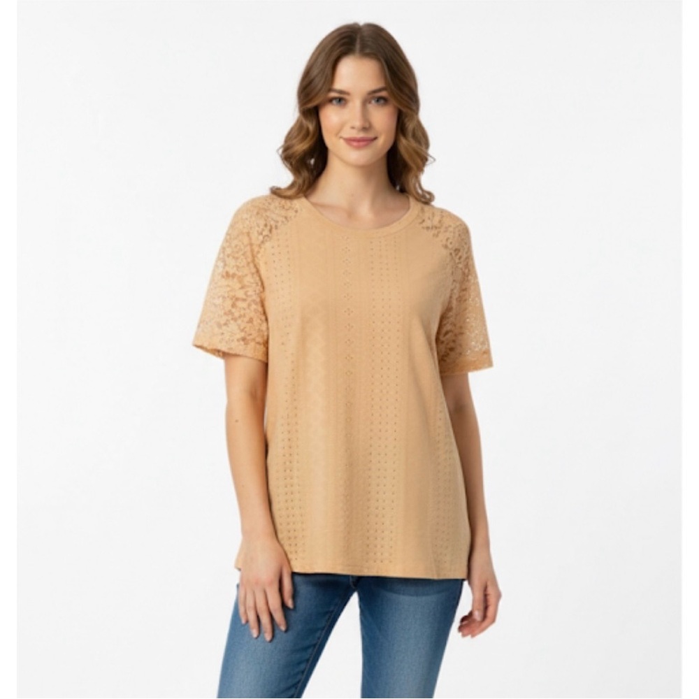 JUSTFASHIONNOW Short Sleeve Tee, Women’s XL, Yellow